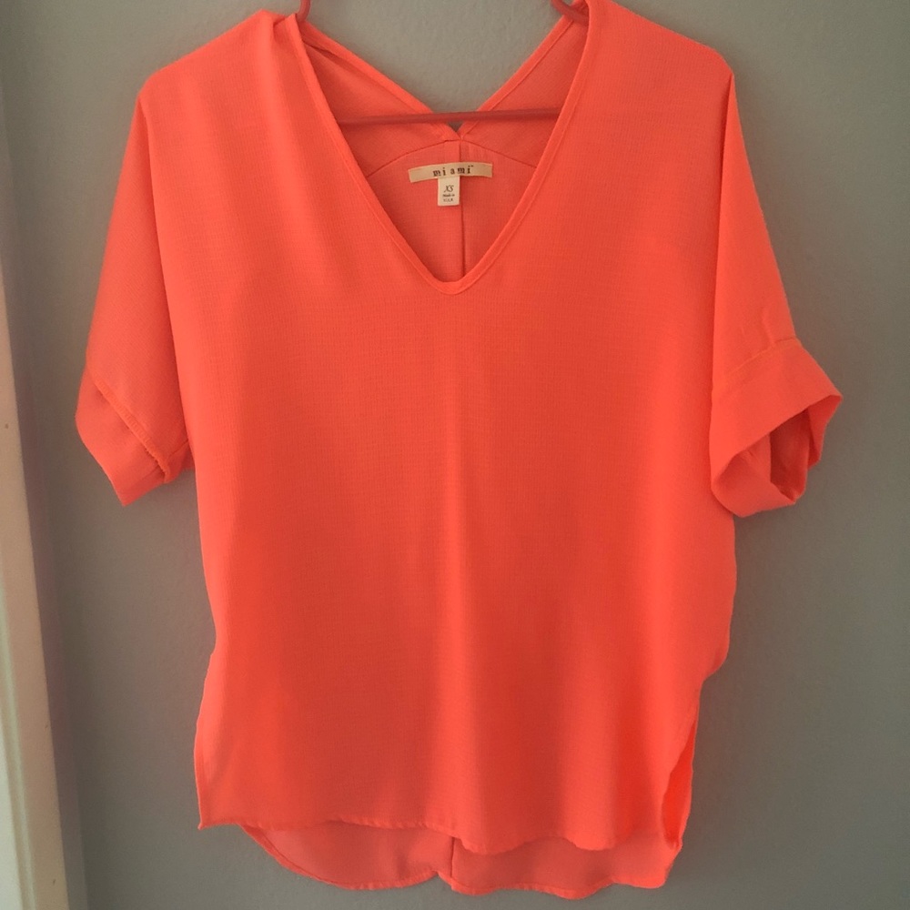 Coral blouse from Francesca's